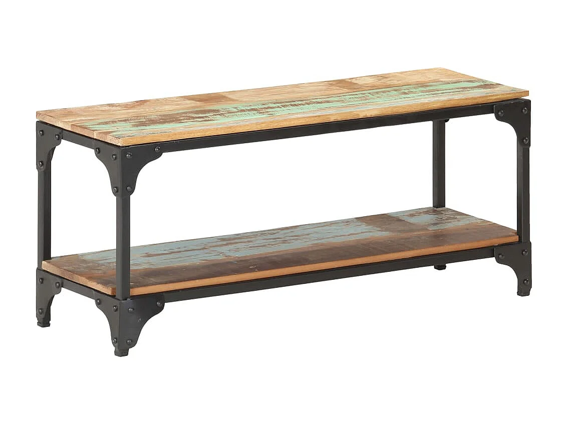 Mesa de centro 90x30x40 cm madeira recuperada maciça