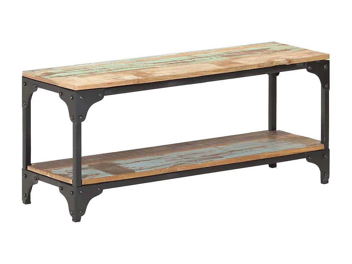 Mesa de centro 90x30x40 cm madeira recuperada maciça