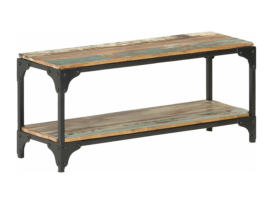 Mesa de centro 90x30x40 cm madeira recuperada maciça