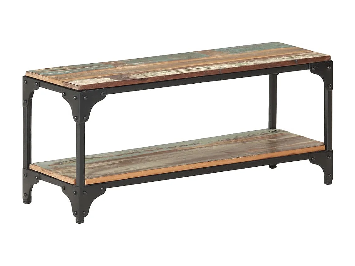 Mesa de centro 90x30x40 cm madeira recuperada maciça