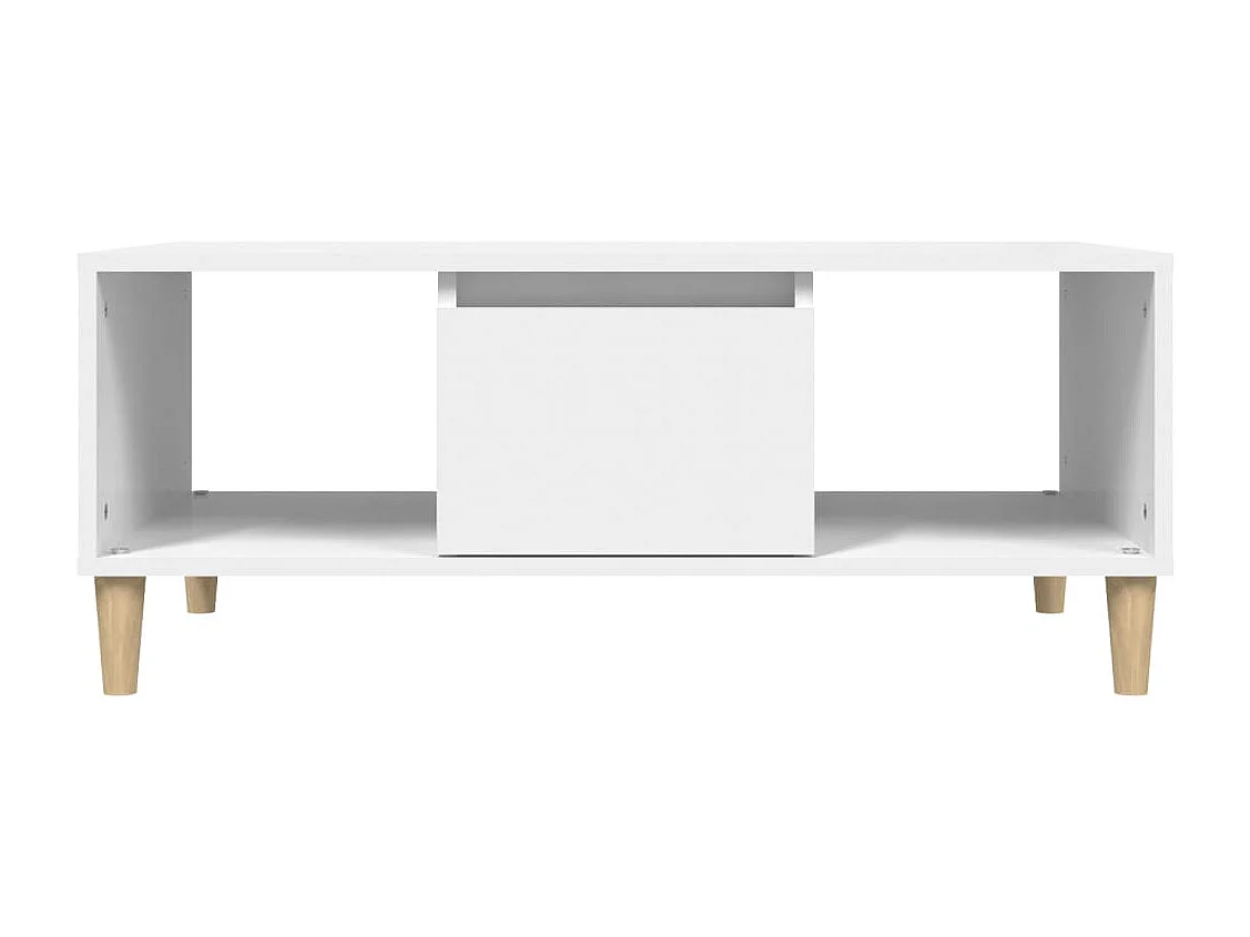 Table basse Blanc 90x50x36,5 cm Bois d'ingénierie