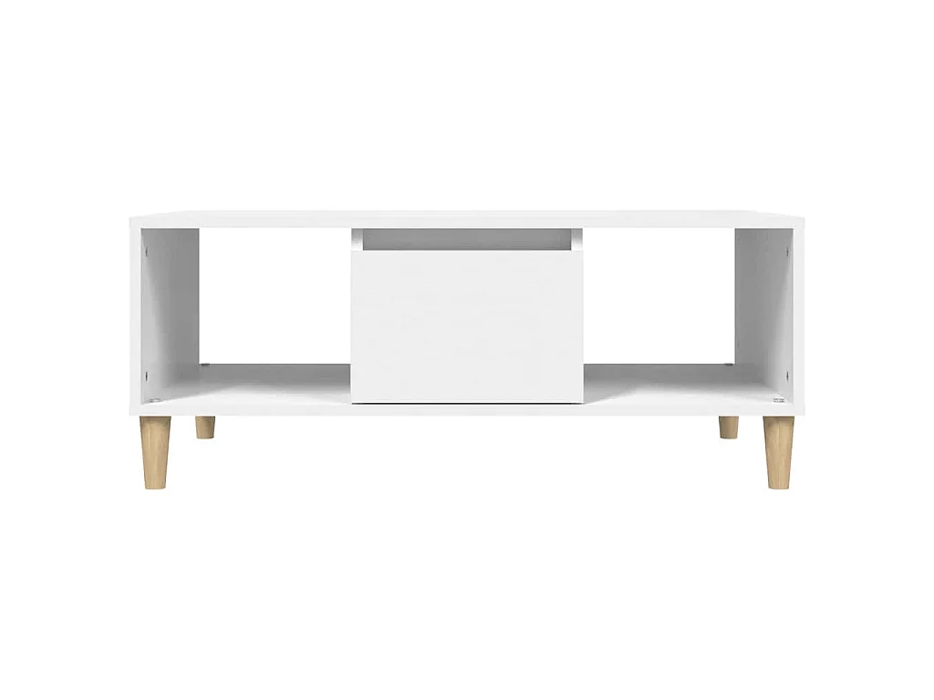 Salontafel 90x50x36,5 cm bewerkt hout wit