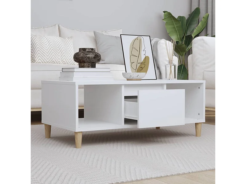 Mesa de centro 90x50x36,5 cm derivados de madeira branco