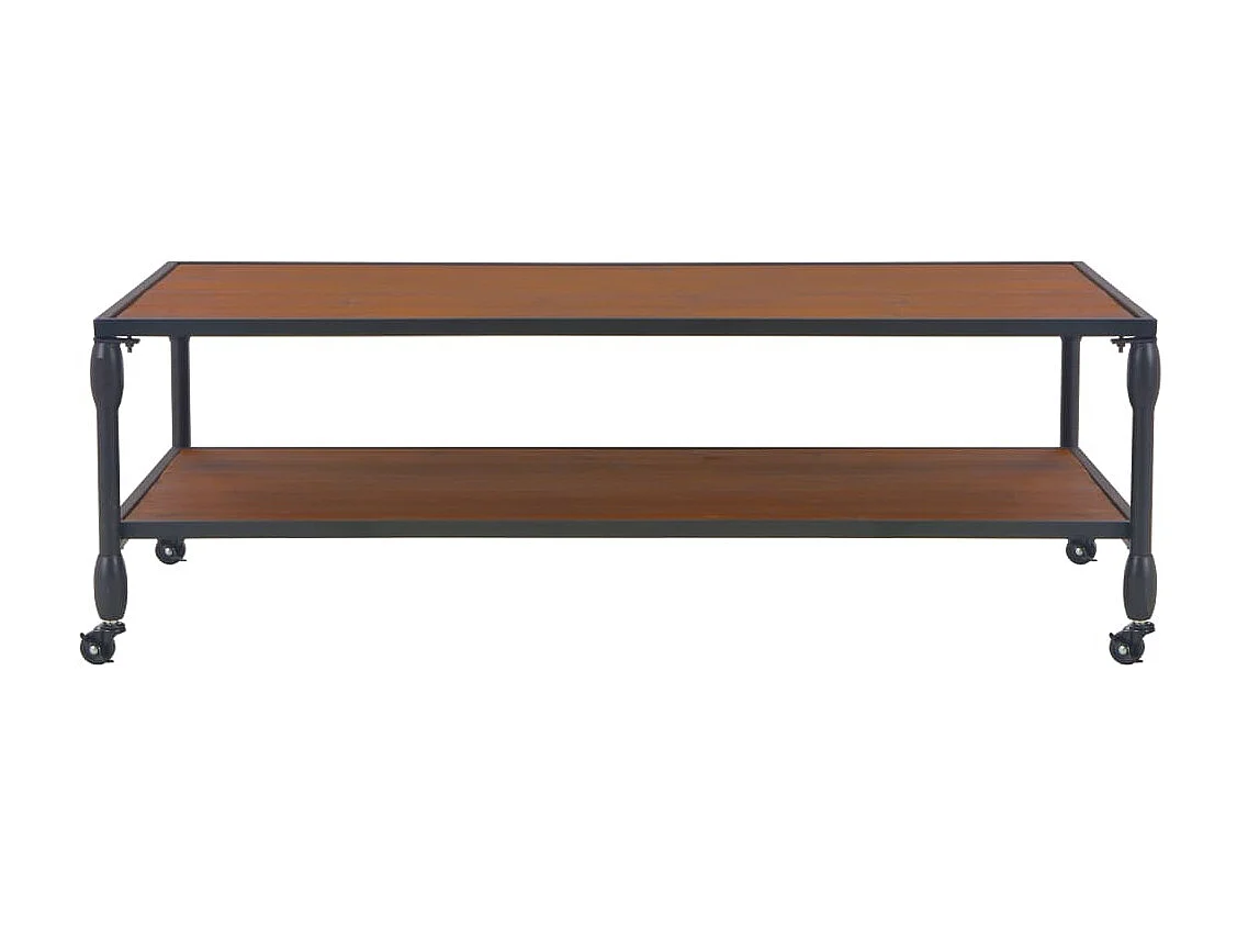 Mesa de centro c/ prateleira 120x60x40 cm madeira abeto maciça