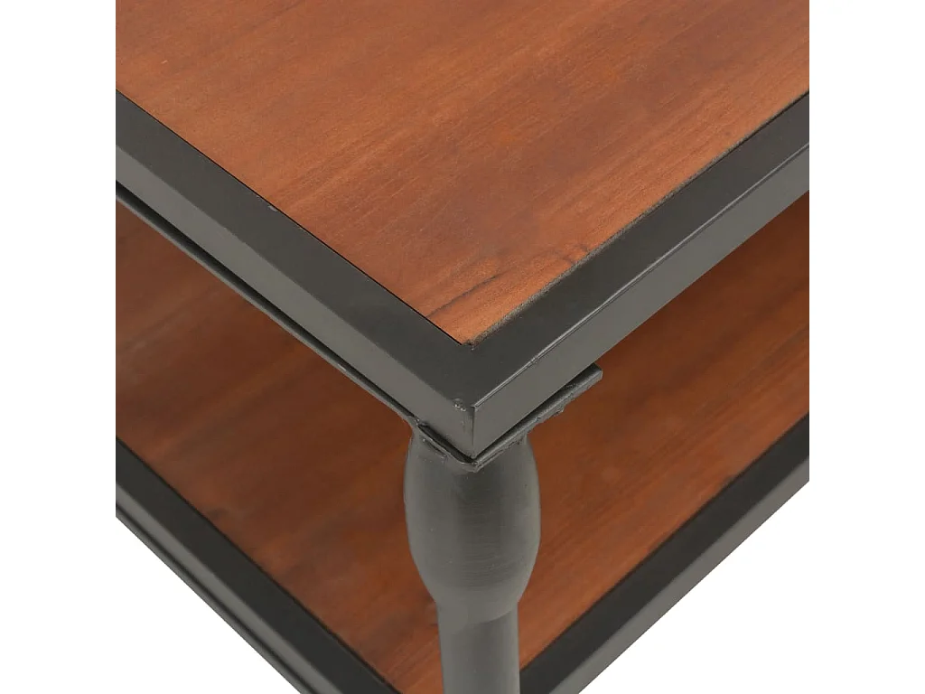 Mesa de centro c/ prateleira 120x60x40 cm madeira abeto maciça