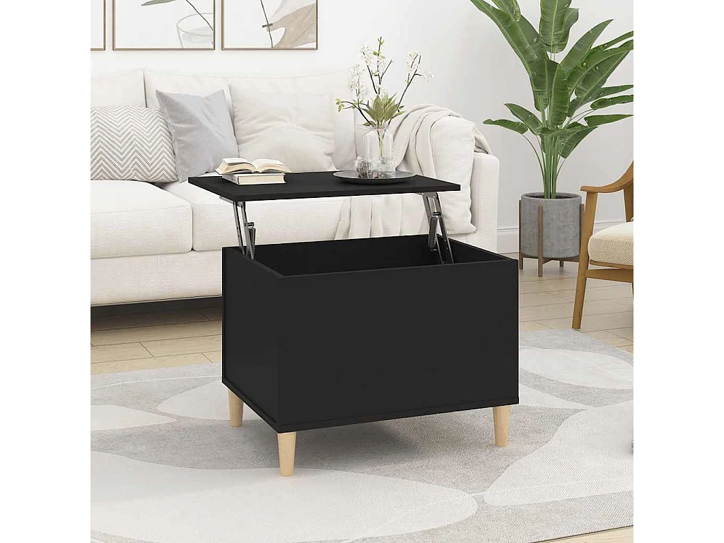 Mesa de centro 60x44,5x45 cm derivados de madeira preto