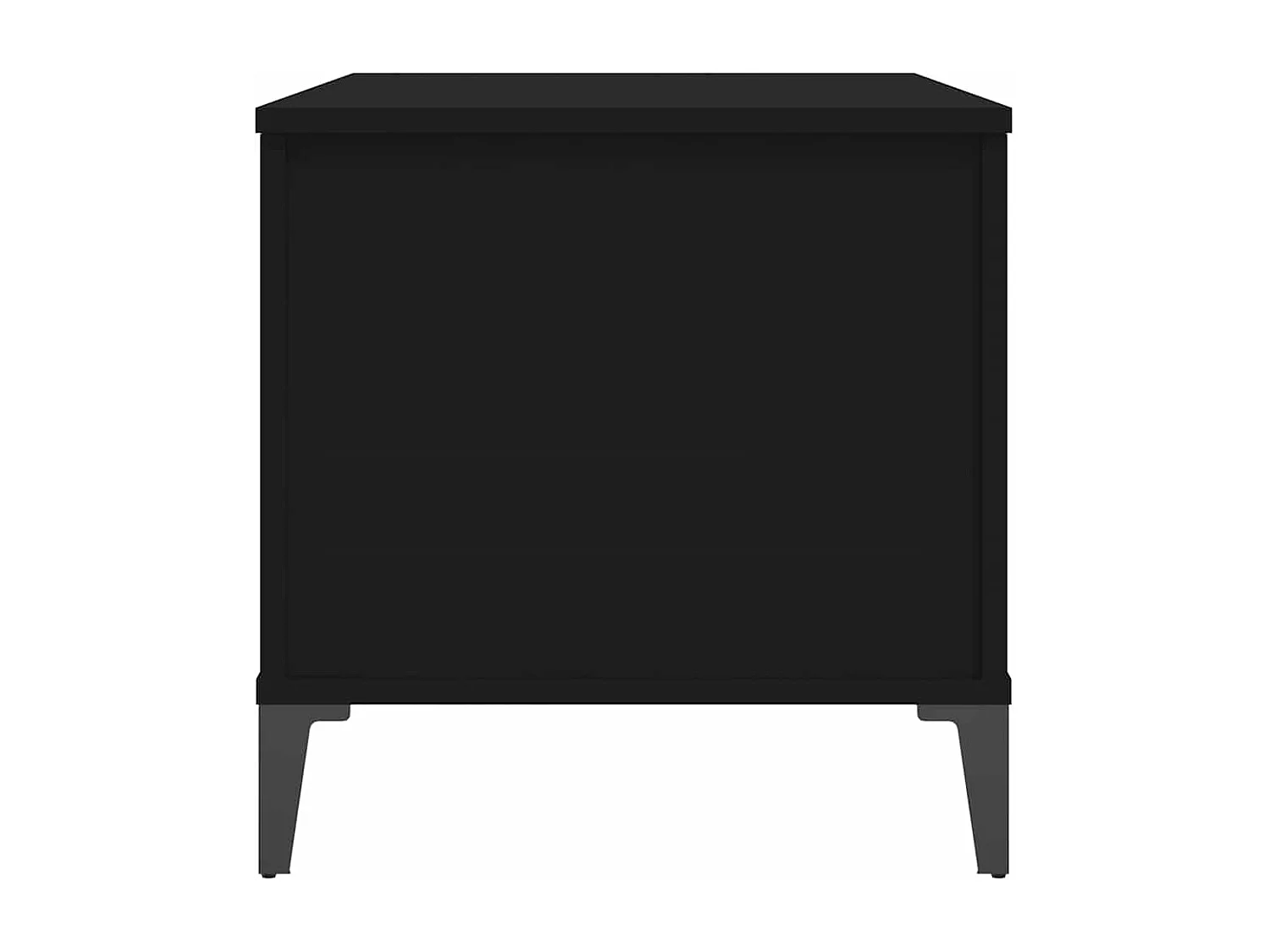 Tavolino da Salotto Nero 90x44,5x45 cm in Legno Multistrato