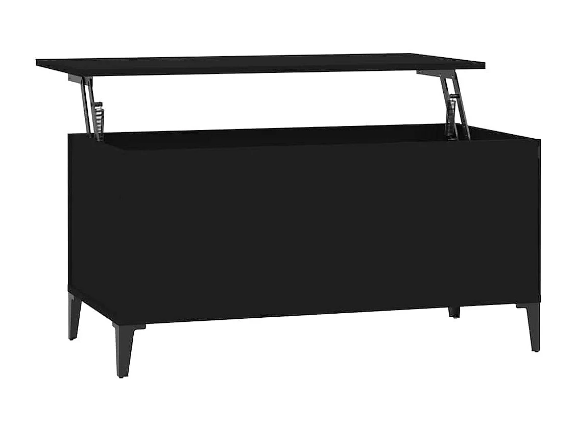 Couchtisch Schwarz 90x44,5x45 cm Holzwerkstoff