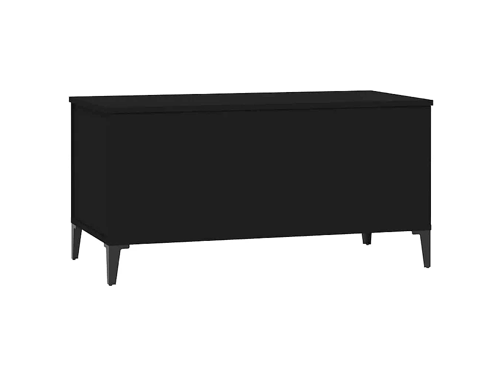 Tavolino da Salotto Nero 90x44,5x45 cm in Legno Multistrato