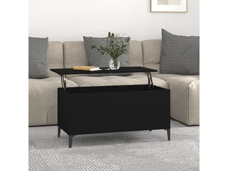 Couchtisch Schwarz 90x44,5x45 cm Holzwerkstoff