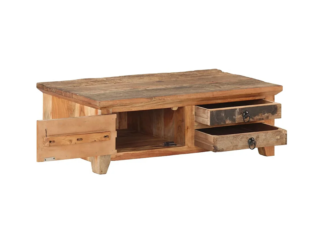 Table basse 90x50x31 cm Bois de récupération massif