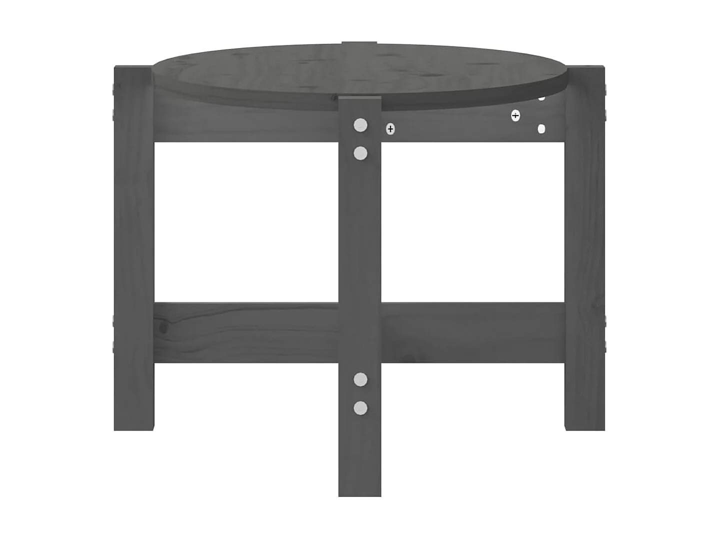 Couchtisch Grau 87x48x35 cm Massivholz Kiefer