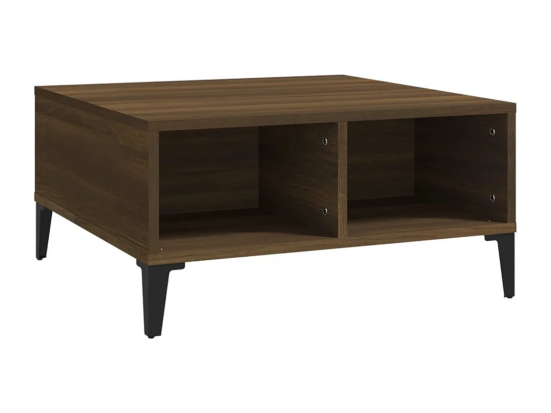 Tavolino da Salotto Rovere Marrone 60x60x30 cm in Truciolato