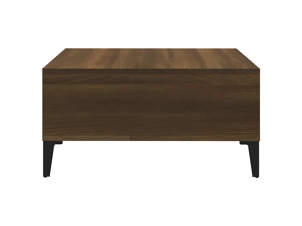 Table basse chêne marron 60x60x30 cm bois d'ingénierie