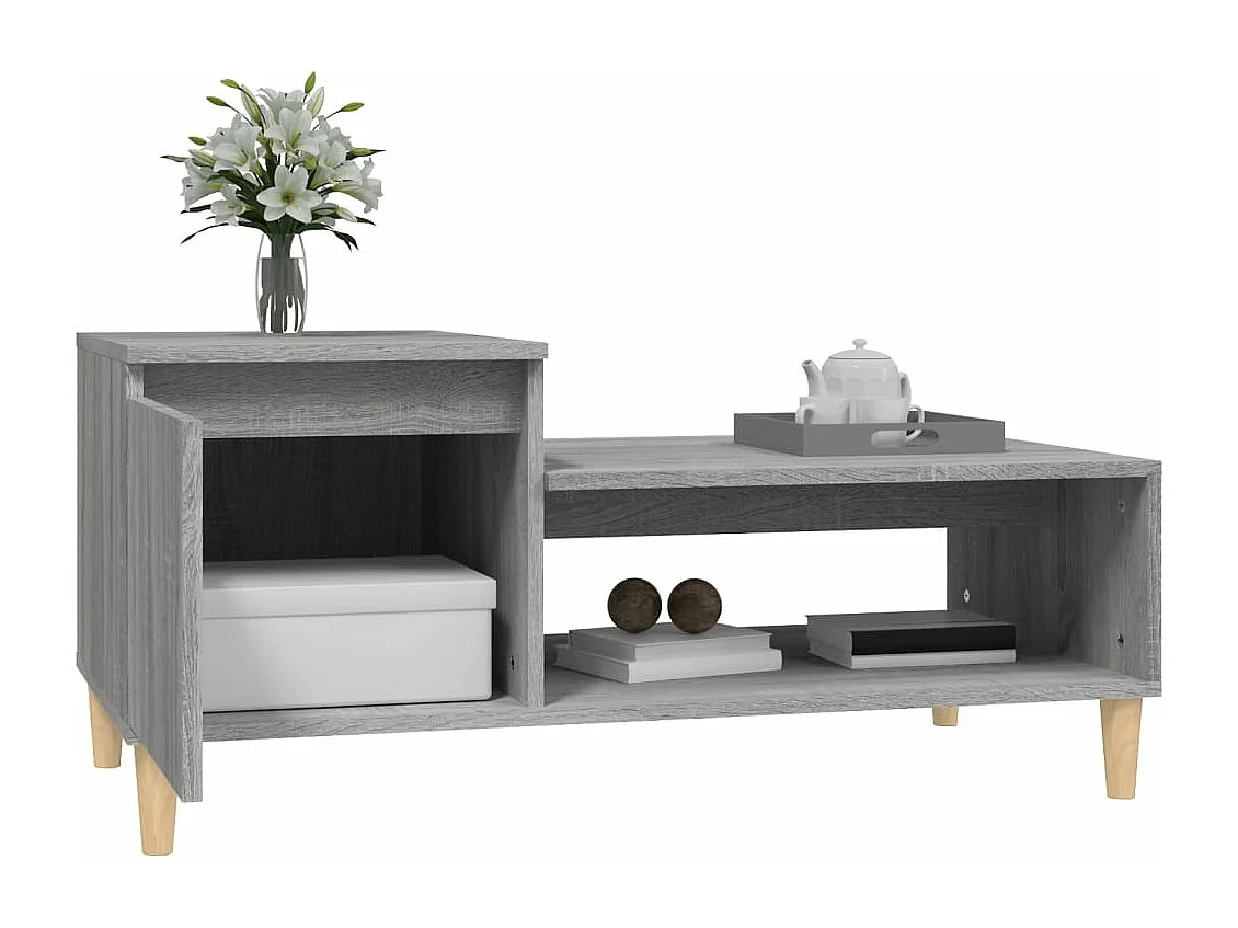 Tavolino da Salotto grigio sonoma 100x50x45cm Legno Multistrato