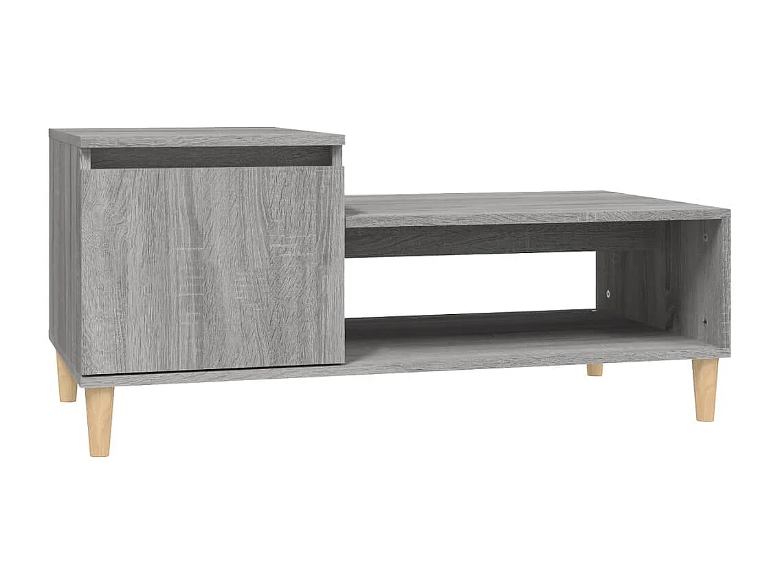 Mesa de centro madera contrachapada gris Sonoma 100x50x45 cm