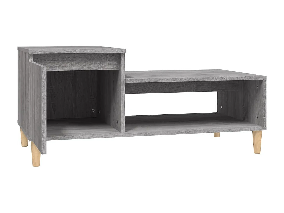 Mesa de centro madera contrachapada gris Sonoma 100x50x45 cm