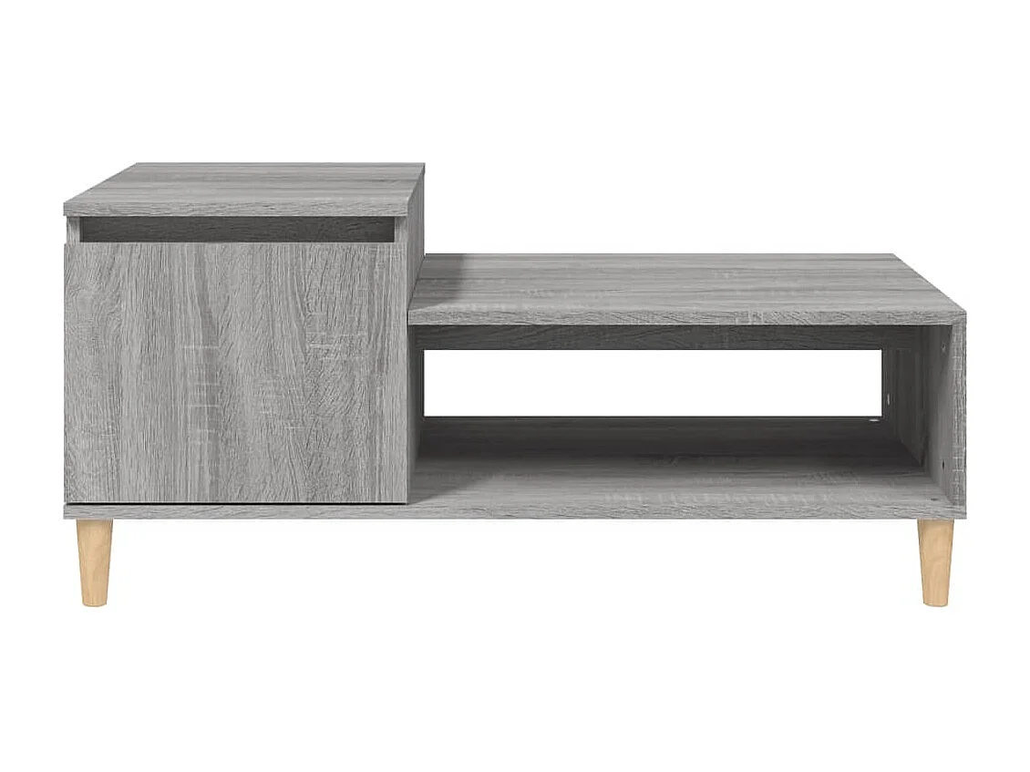Mesa de centro madera contrachapada gris Sonoma 100x50x45 cm