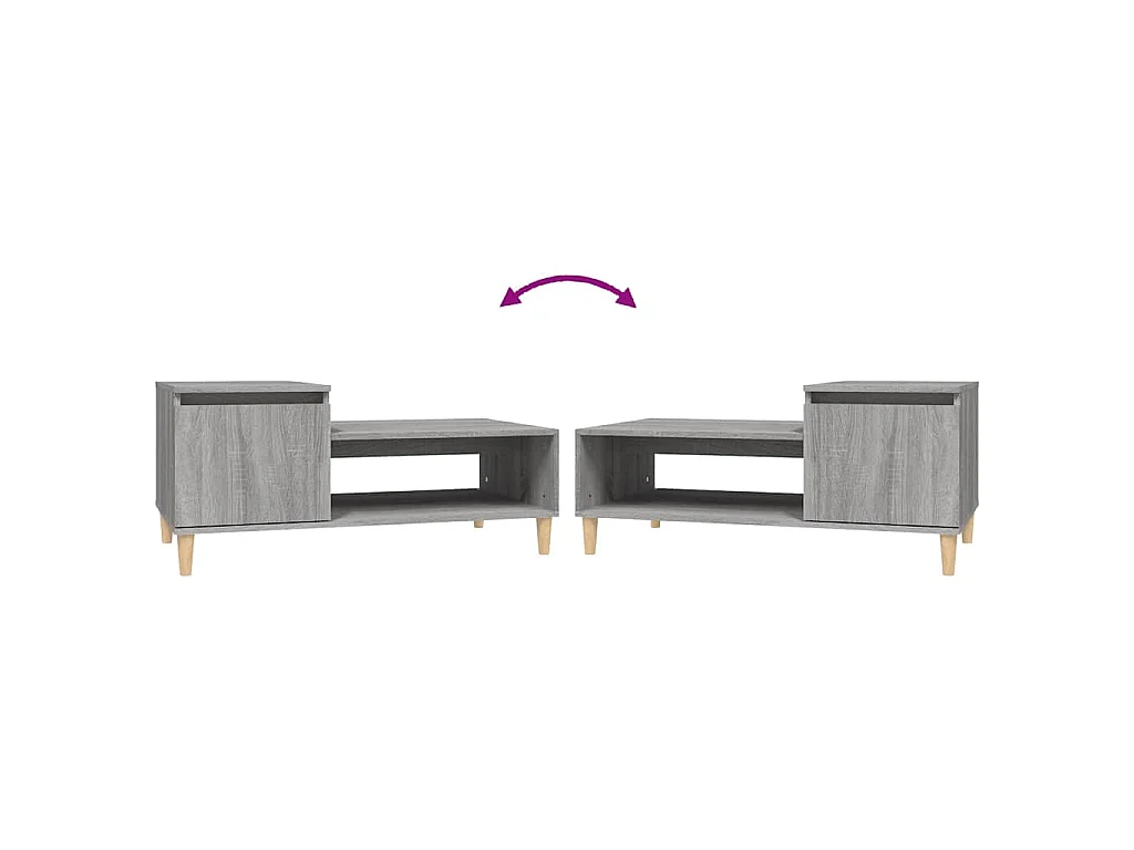 Table basse Sonoma gris 100x50x45 cm Bois d'ingénierie