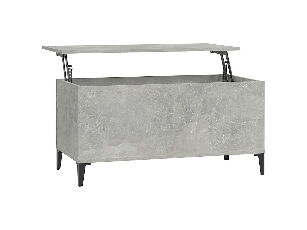 Salontafel 90x44,5x45 cm bewerkt hout betongrijs