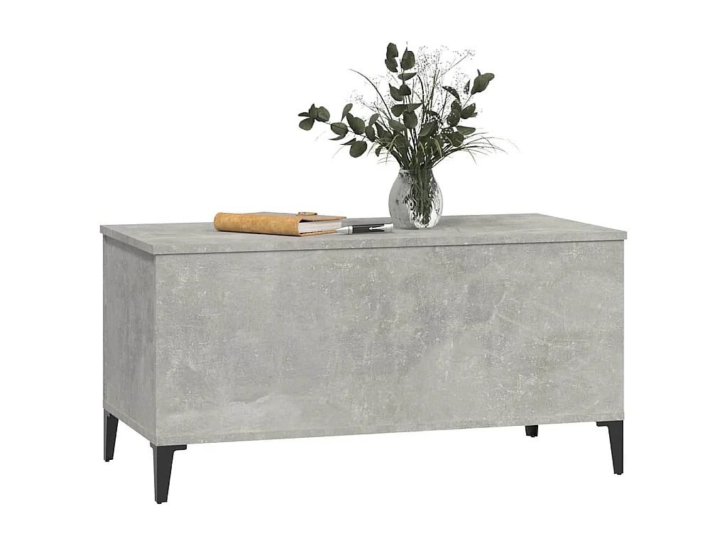 Salontafel 90x44,5x45 cm bewerkt hout betongrijs