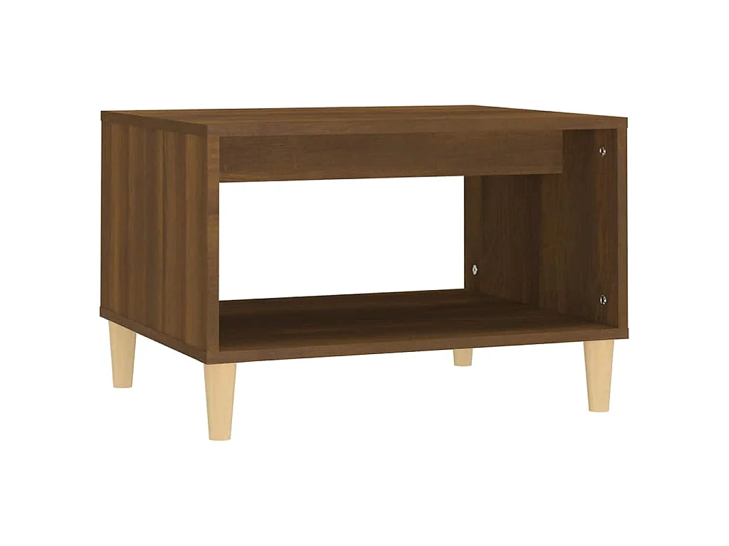 Table basse Chêne marron 60x50x40 cm Bois d'ingénierie