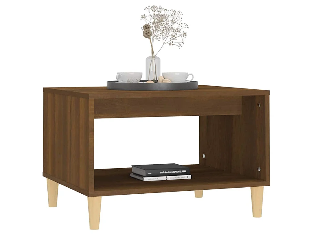 Table basse Chêne marron 60x50x40 cm Bois d'ingénierie