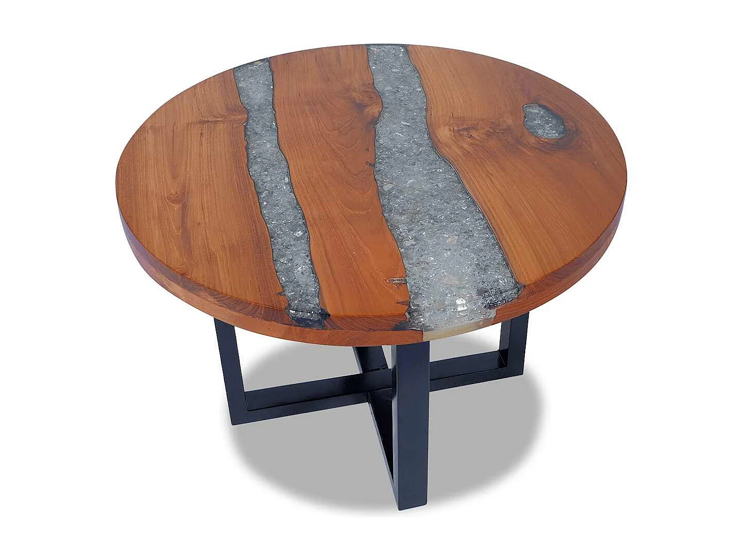 Table basse Teck Résine 60 cm