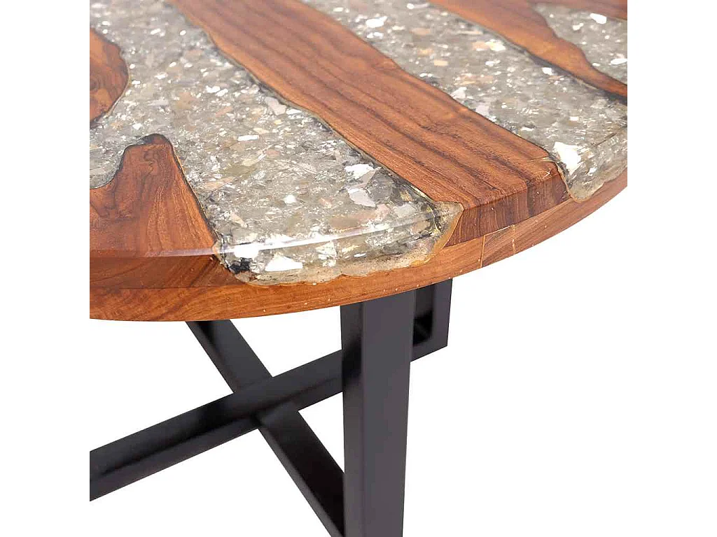 Table basse Teck Résine 60 cm