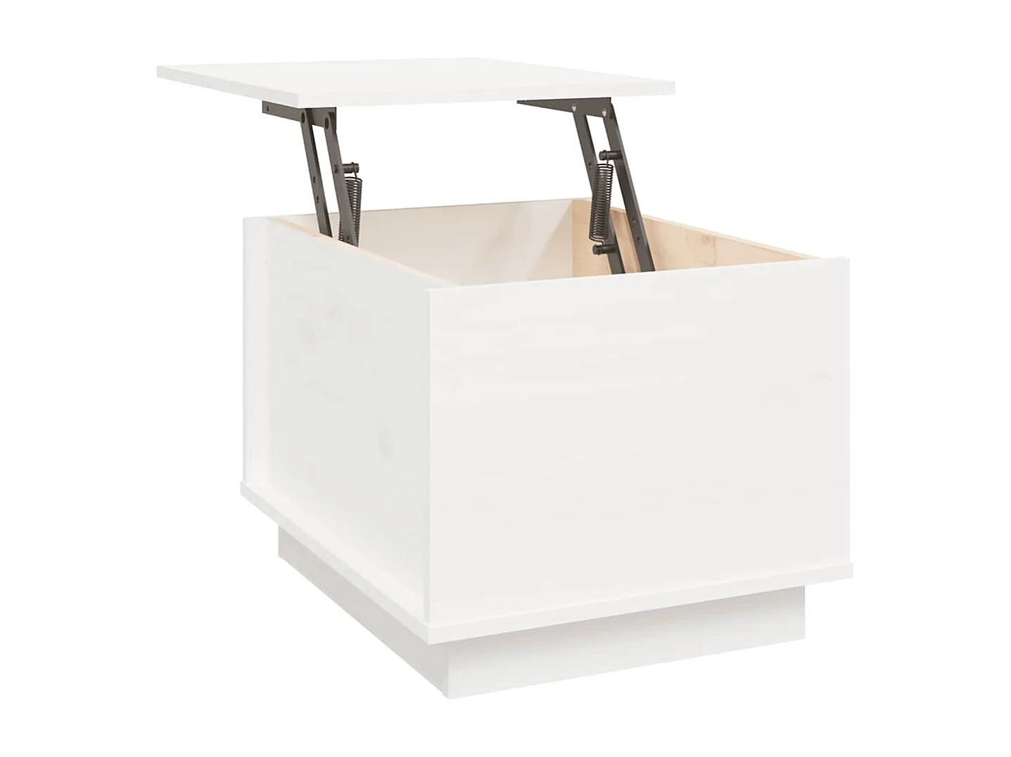 Table basse Blanc 40x50x35 cm Bois massif de pin