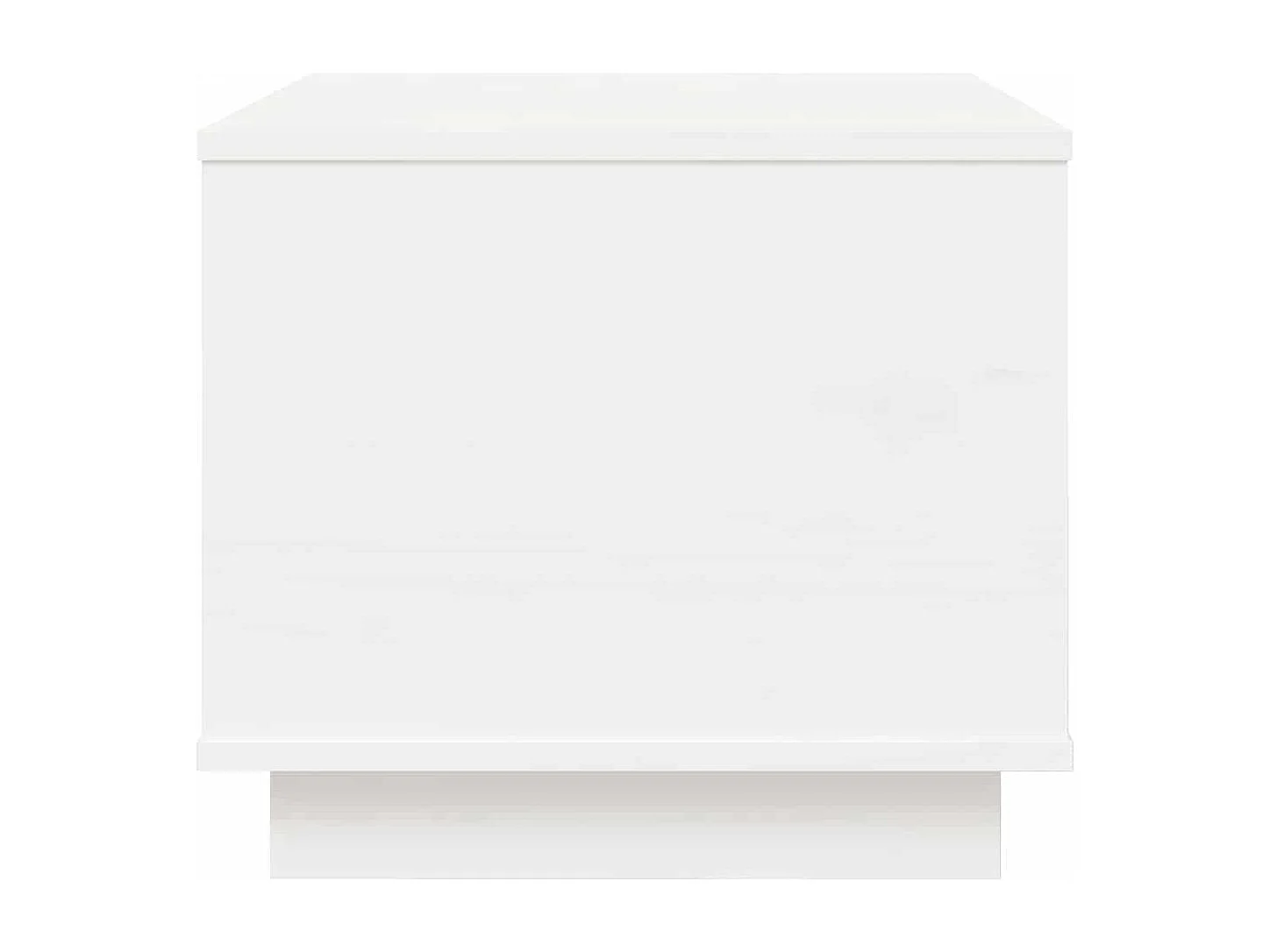 Salontafel 40x50x35 cm massief grenenhout wit