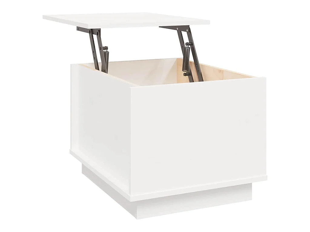 Table basse Blanc 40x50x35 cm Bois massif de pin