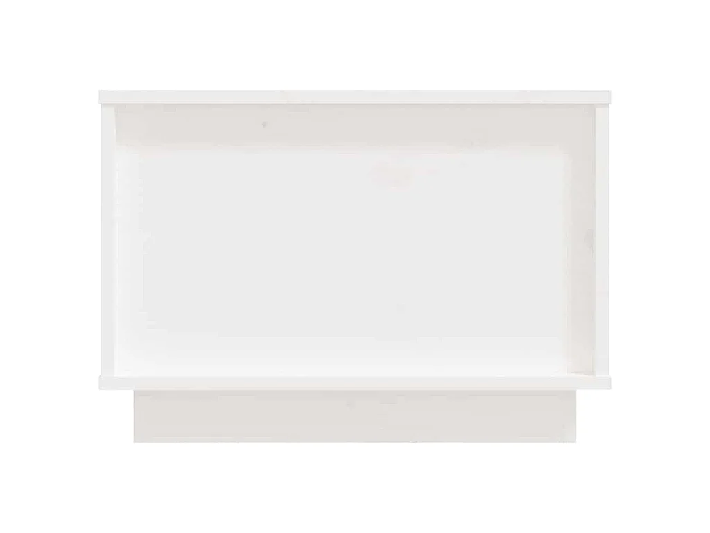 Table basse Blanc 40x50x35 cm Bois massif de pin