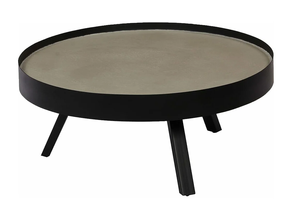 Tavolino da Salotto con Piano in Cemento 74x32 cm