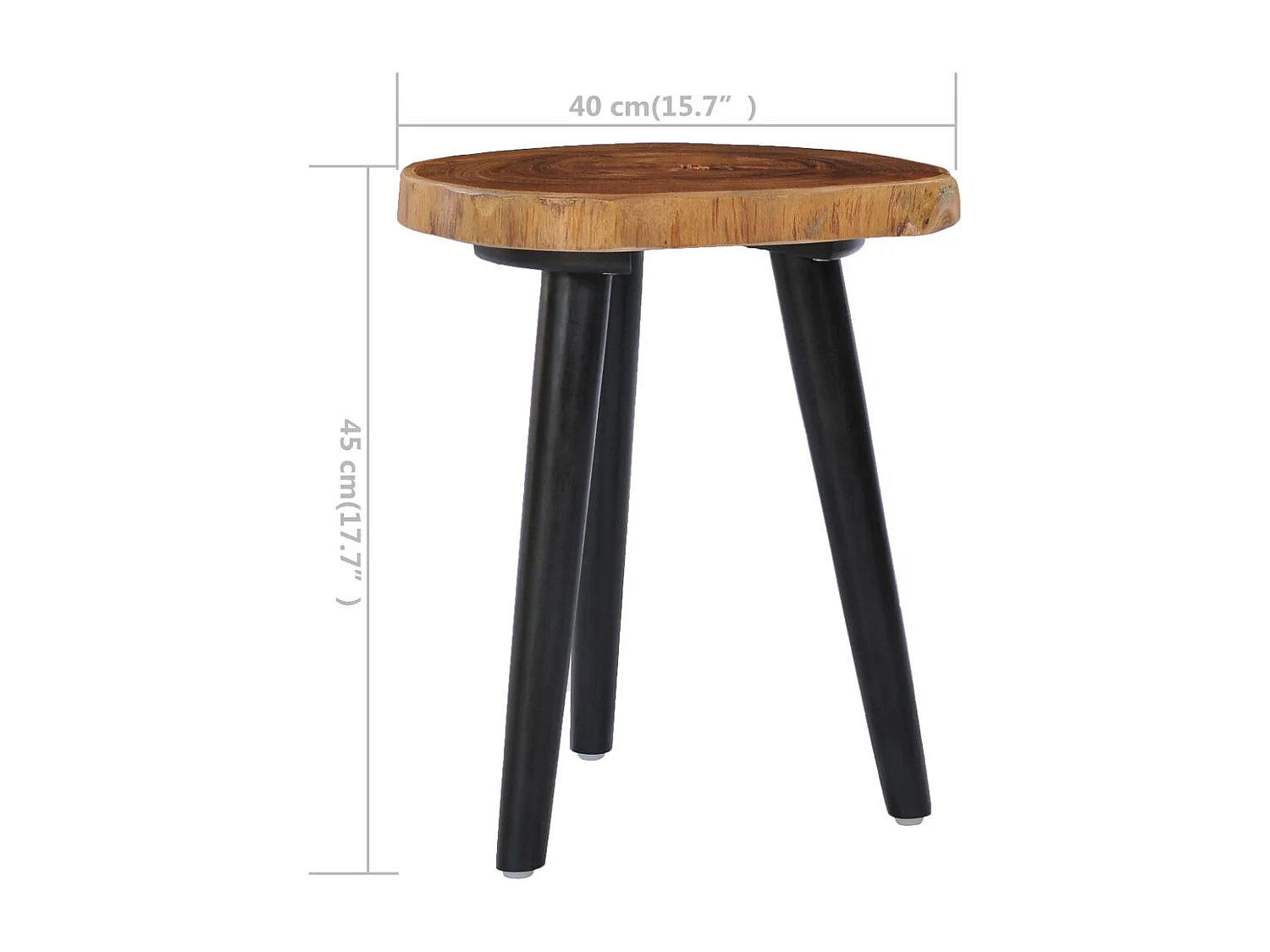 Mesa de centro 40x45 cm madeira de teca maciça