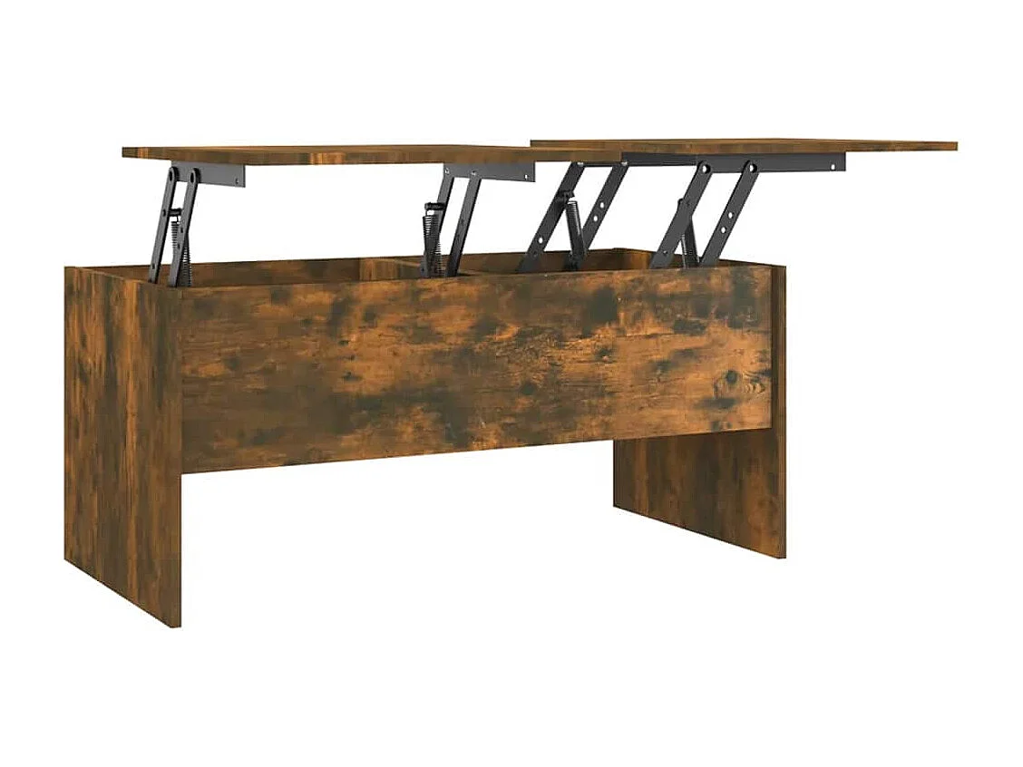 Table basse Chêne fumé 102x50,5x46,5 cm Bois d'ingénierie