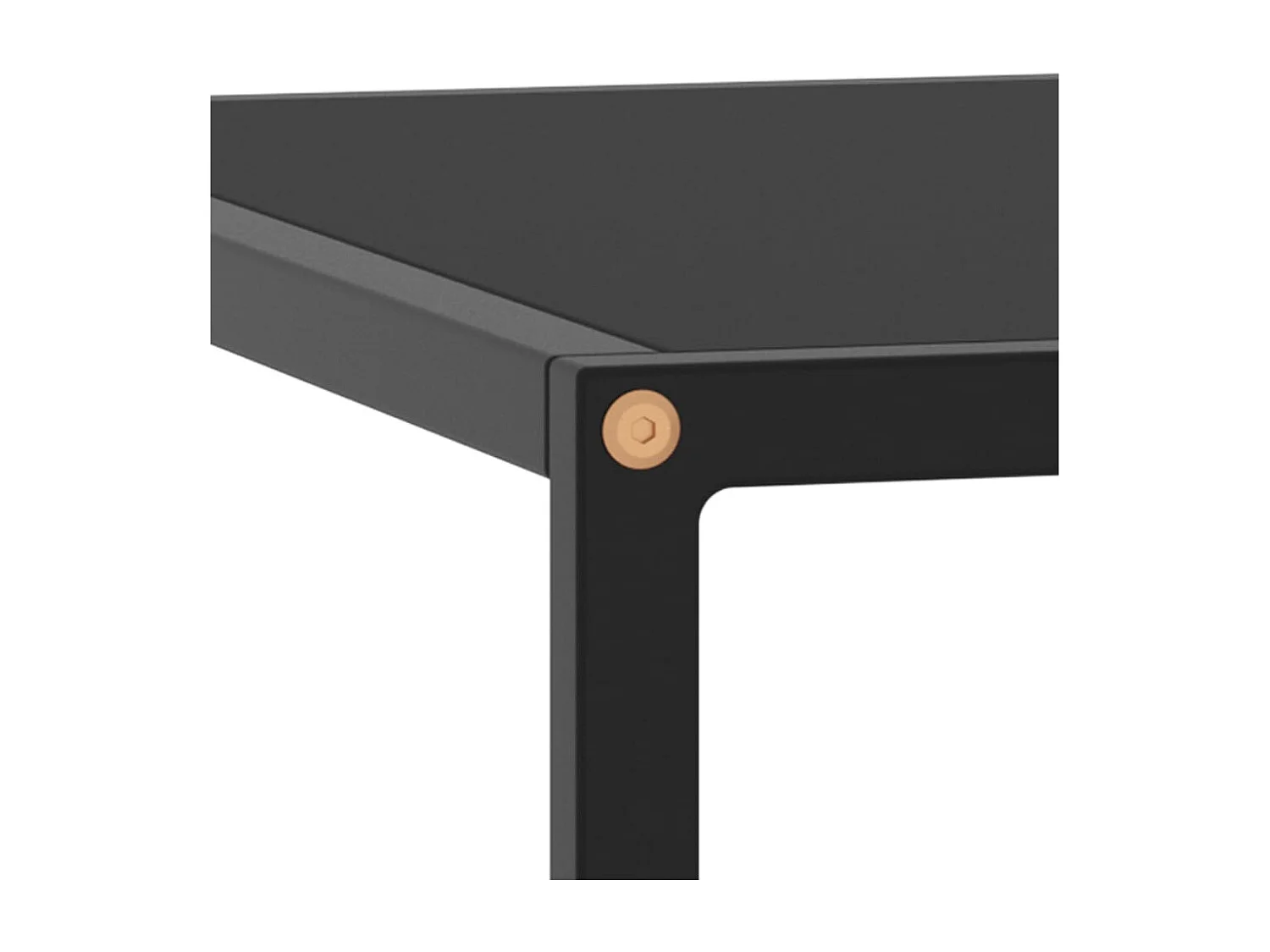 Salontafel met zwart glas 80x80x35 cm zwart