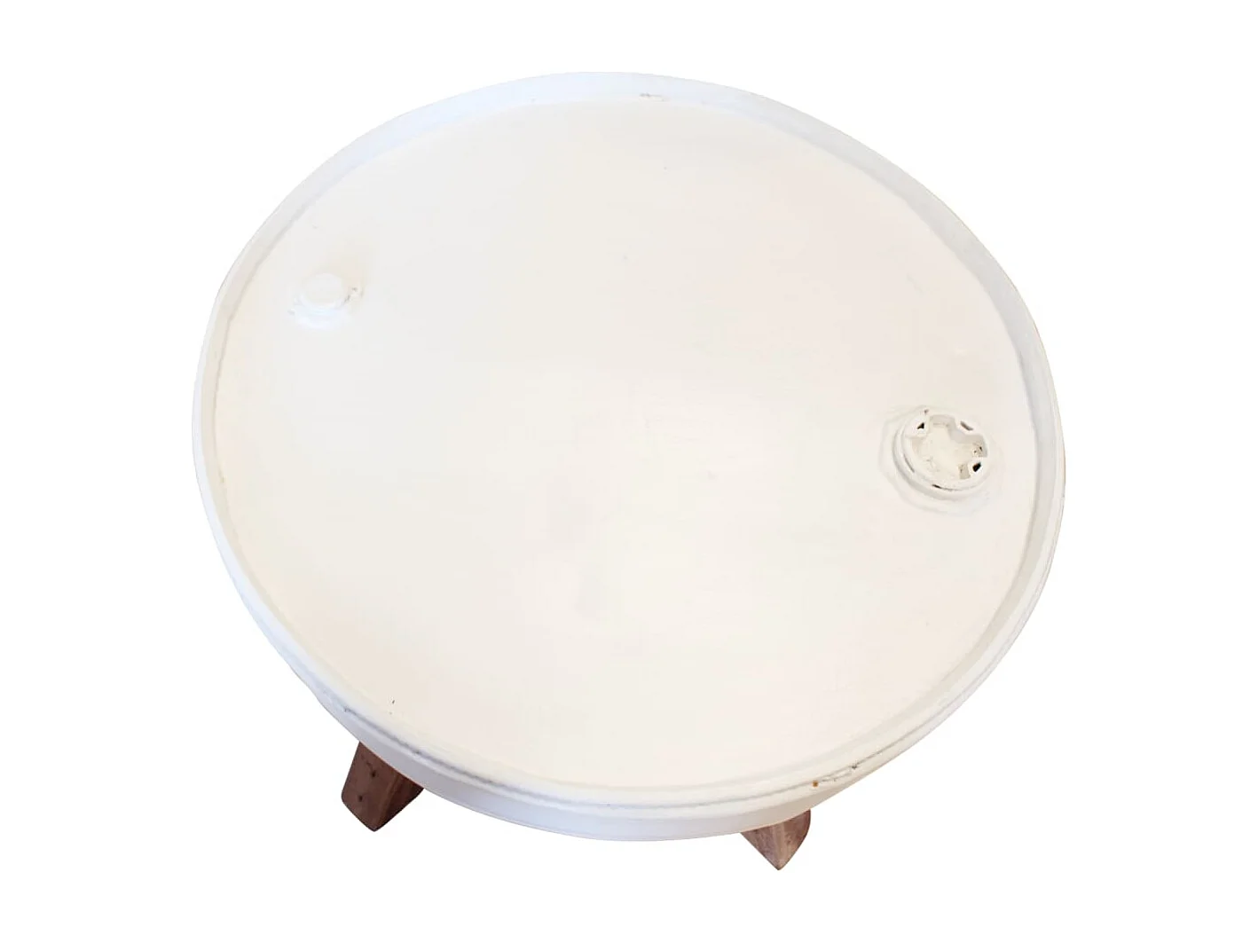 Couchtisch Altholz Massiv 60x45 cm Weiß