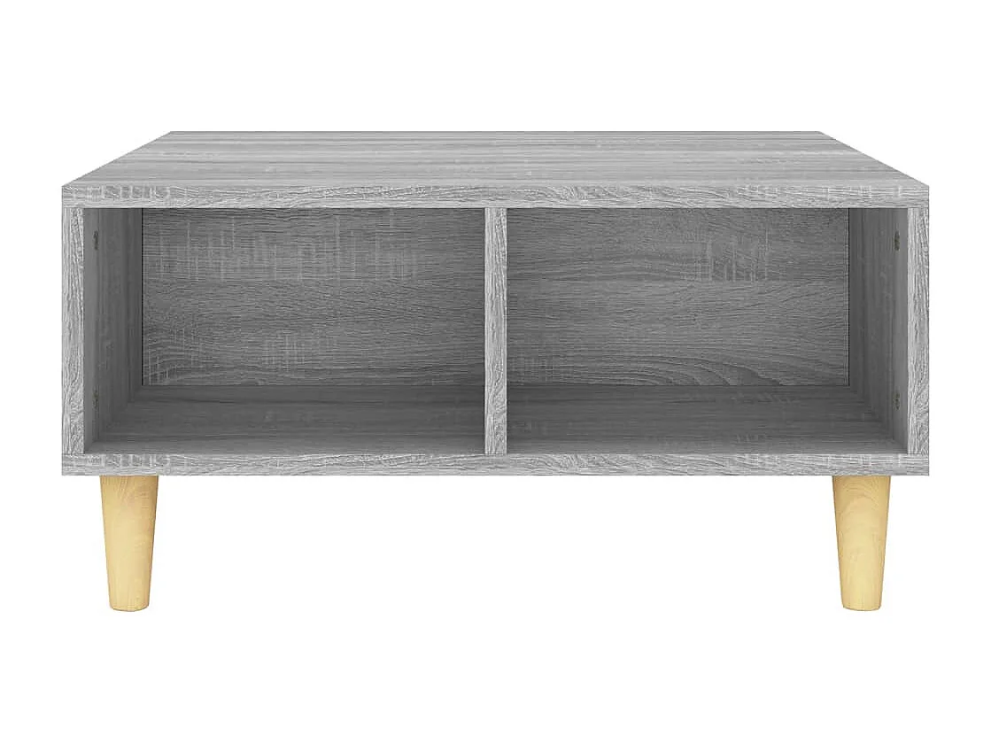Table basse sonoma gris 60x60x30 cm bois d'ingénierie