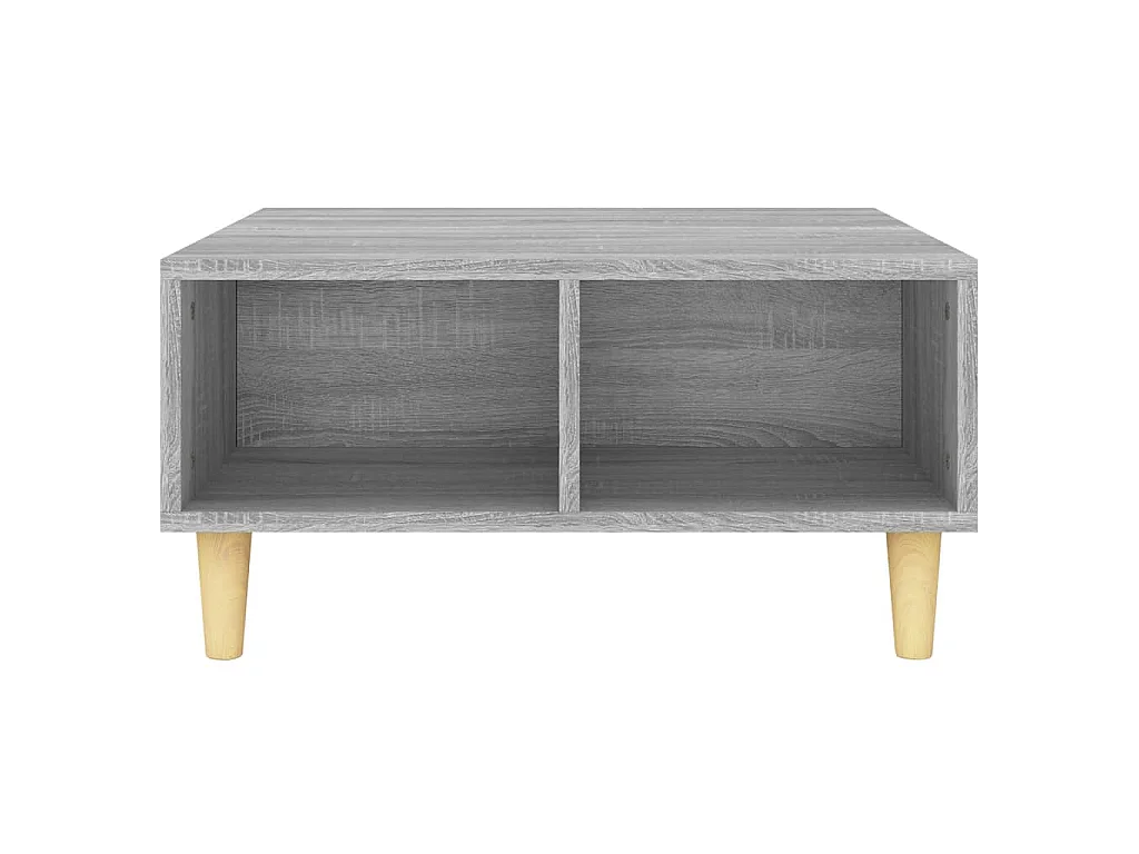 Salontafel 60x60x30 cm bewerkt hout grijs sonoma eikenkleurig