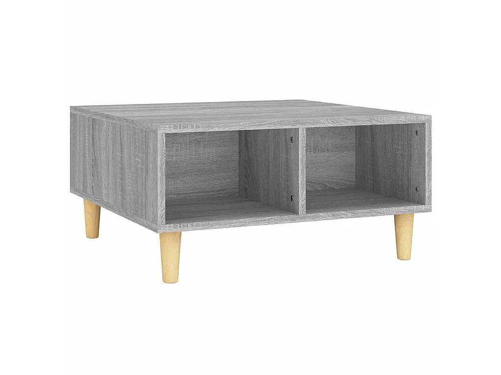 Table basse sonoma gris 60x60x30 cm bois d'ingénierie