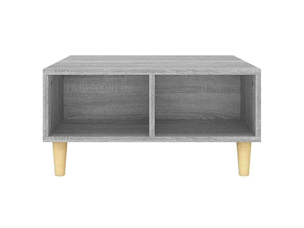 Table basse sonoma gris 60x60x30 cm bois d'ingénierie
