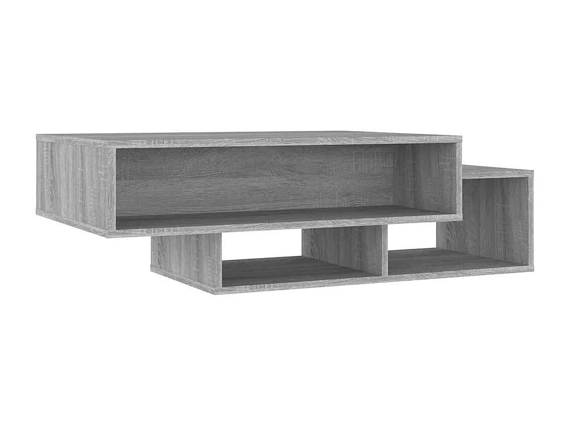 Salontafel 105x55x32 cm bewerkt hout grijs sonoma eikenkleurig