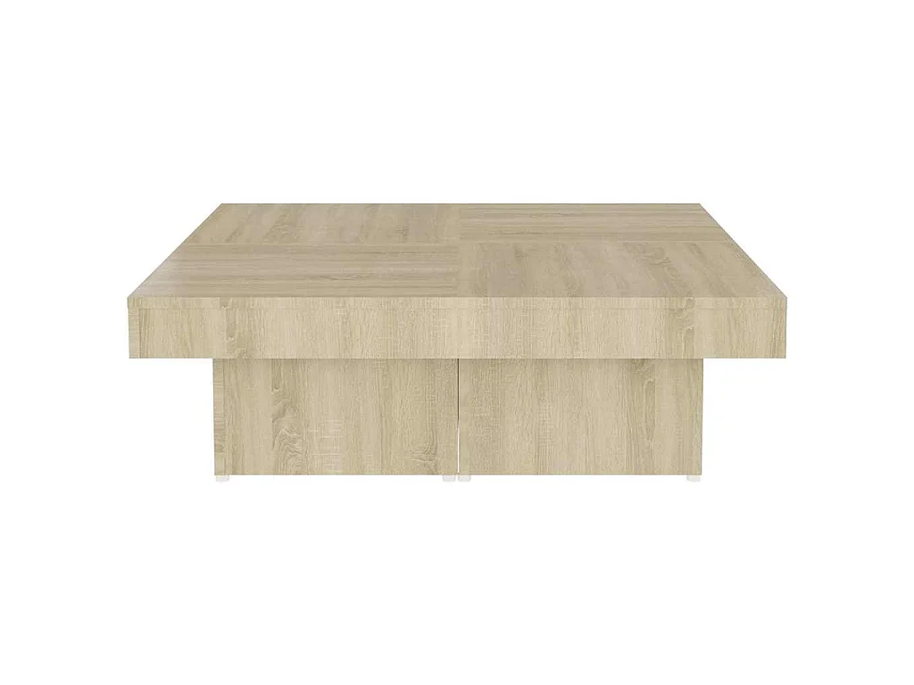 Table basse chêne sonoma 90x90x28 cm bois d'ingénierie