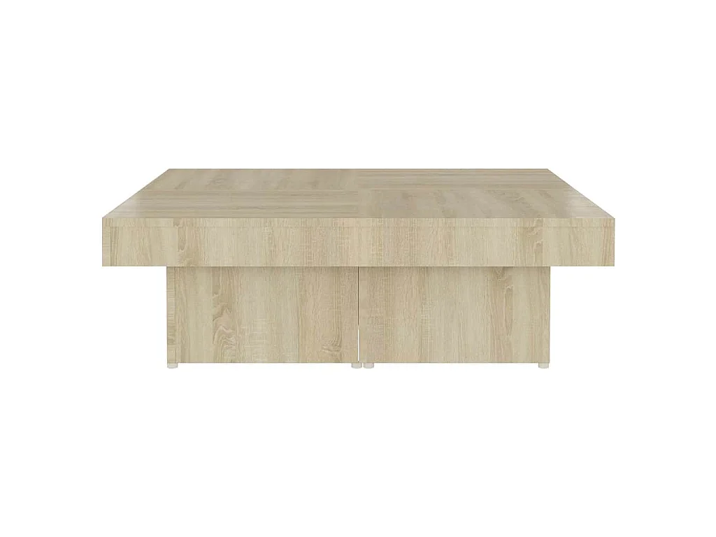 Table basse chêne sonoma 90x90x28 cm bois d'ingénierie
