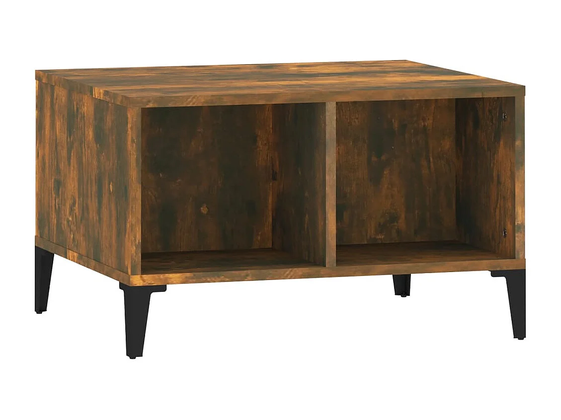 Salontafel 60x50x36,5 cm bewerkt hout gerookt eikenkleurig