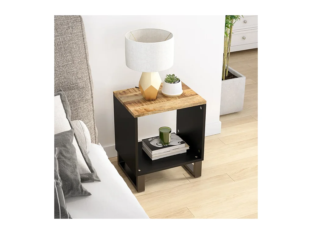 Table basse 40x31x46 cm Bois de manguier solide et d'ingénierie