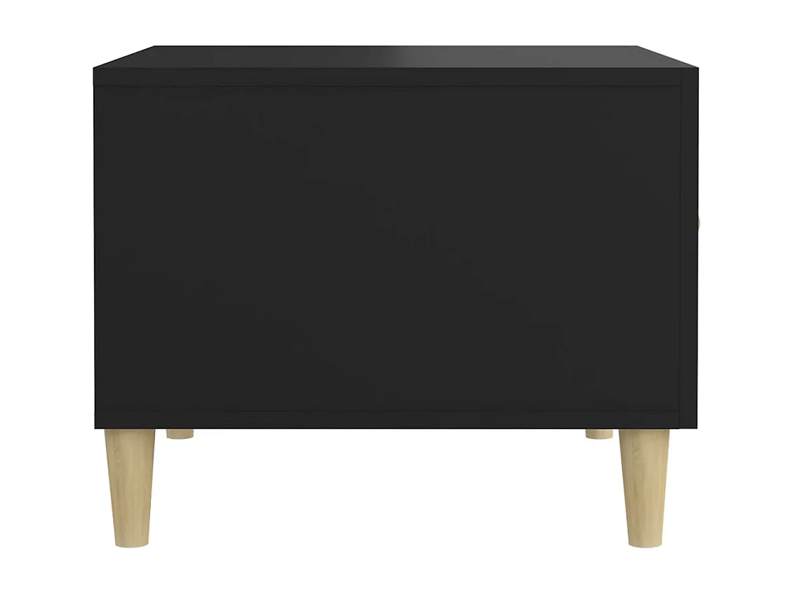 Salontafels 2 st 50x50x40 cm bewerkt hout zwart