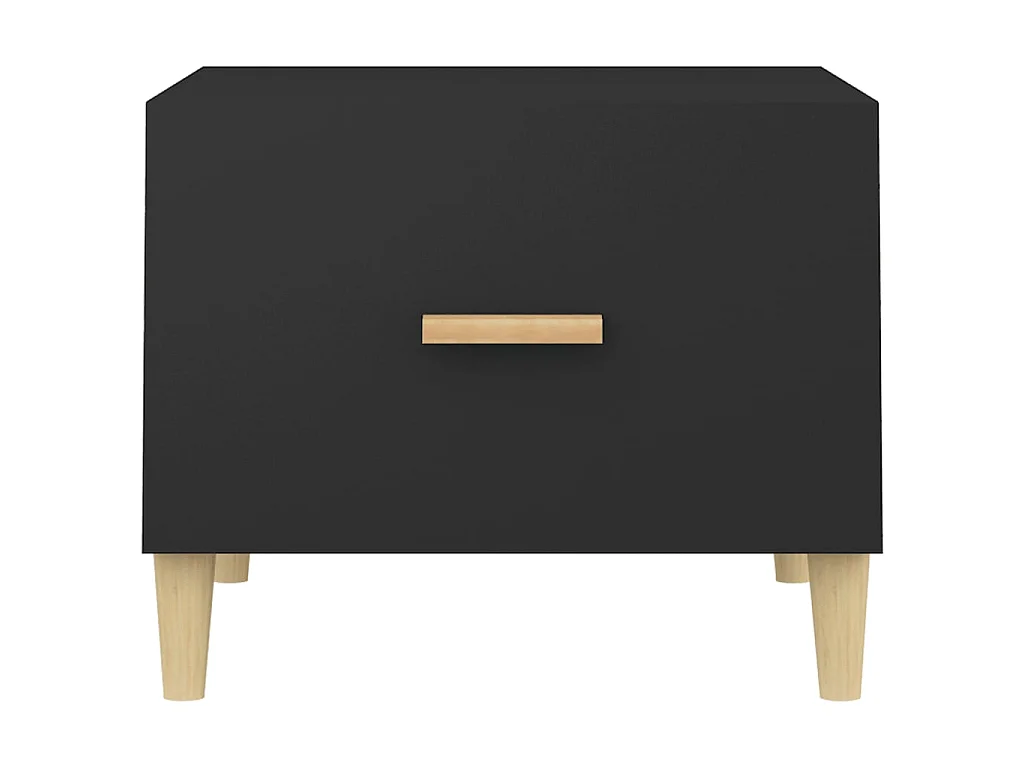 Tavolini da Salotto 2 pz Neri 50x50x40 cm in Legno Multistrato