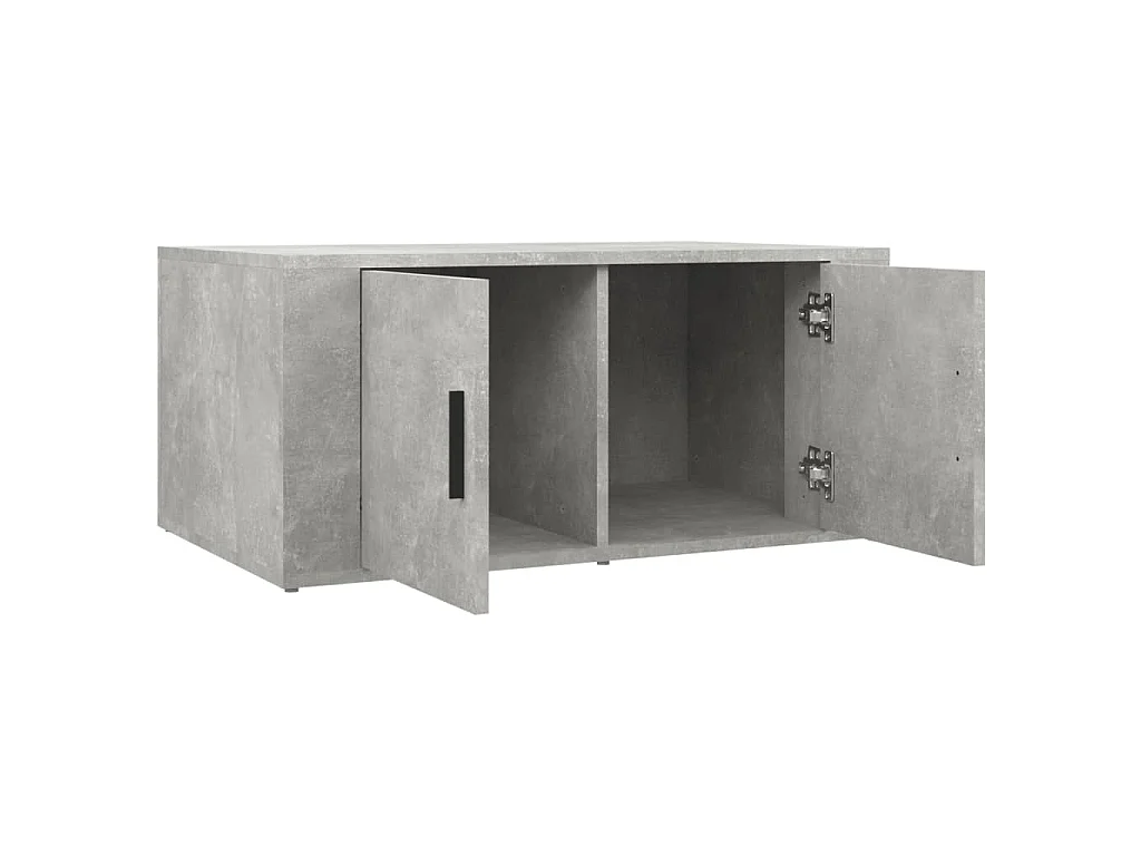 Table basse Gris béton 80x50x36 cm Bois d'ingénierie